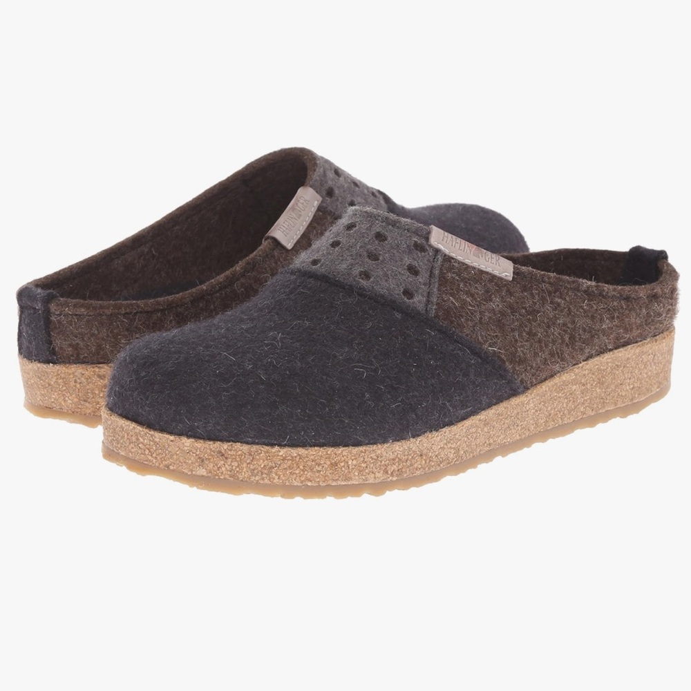 NWOT Haflinger Women's "Freedom Flat" Wool Clog Slipper — Size 37
